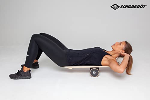 Schildkröt Tabla de Equilibrio de Madera Auténtica | Superficie Antideslizante | Mejora Coordinación y Postura | Incluye Instrucciones