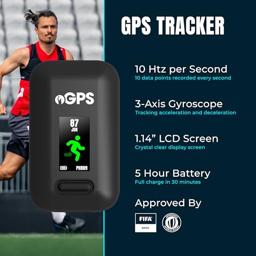 Pitchero Paquete de rastreador de jugador de fútbol GPS, mediano, chaleco deportivo GPS con suscripción de 12 meses, equipo de entrenamiento de fútbol para seguimiento de rendimiento y fitness