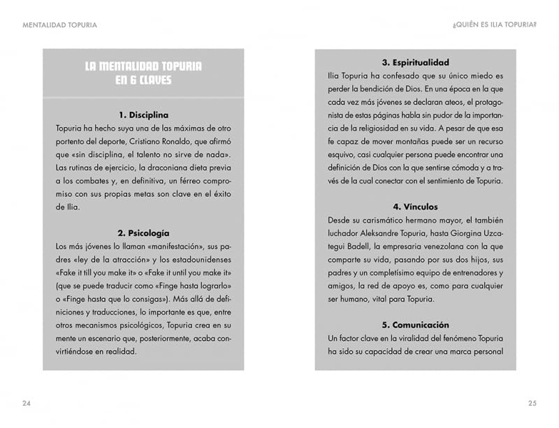 Mentalidad Topuria: Todas las claves del éxito del campeón de la UFC (No ficción)