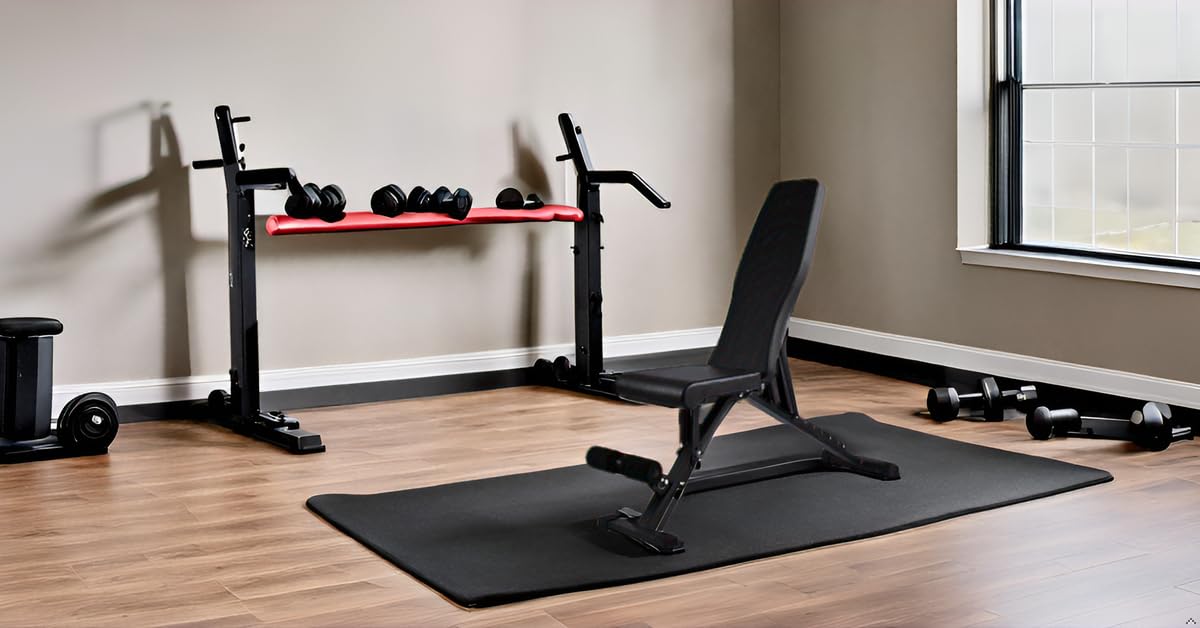 T-LOVENDO.ES Banco de Ejercicio o Musculación Plegable Ligero Multifunción Para Pesas y Mancuernas Ajustable de Abdominales Gimnasio Entrenamiento en casa, Múltiples Posiciones Espalda, Pecho, Piernas