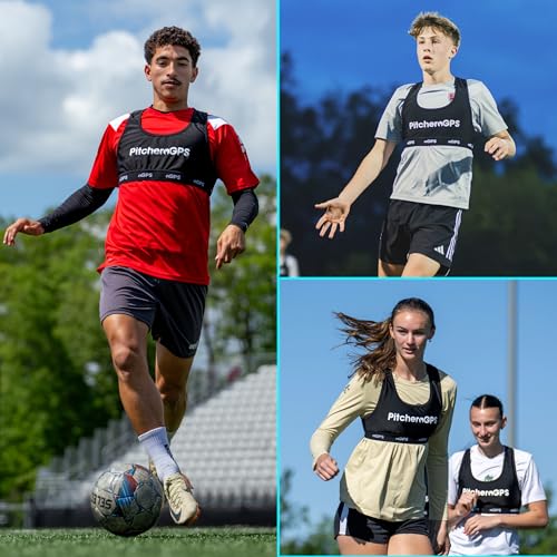 Pitchero Paquete de rastreador de jugador de fútbol GPS, mediano, chaleco deportivo GPS con suscripción de 12 meses, equipo de entrenamiento de fútbol para seguimiento de rendimiento y fitness