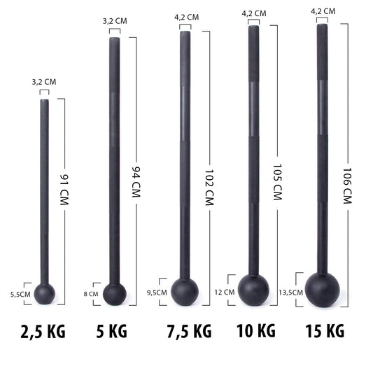 Hypefit Macebell 7,5 KG | Martillo de Entrenamiento Crossfit y Fitness | Maza de Entrenamiento Ancestral Hindú para Trabajar Estabilidad del Core, Fuerza de Agarre y Rotación Swing 360º y 300º
