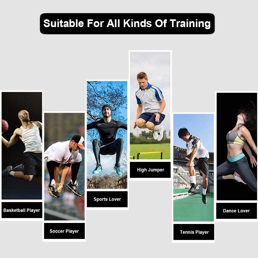 YNXing Cuerda de Entrenamiento de Fuerza para Boxeo, Baloncesto, Valla Entrenamiento Resistencia Cuerda elástica Azul Cuerda de tensión Equipo de Fitness (Negro)