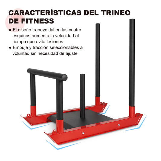 EIGFOH Trineo de Peso para Entrenamiento de Pesas,Entrenamiento de fuerza y fitness Trineo de refuerzo de velocidad, Trineo Fuerza,Trineo Para