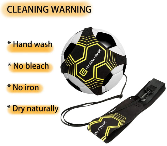 Global Park Fútbol/Voleibol/Rugby Kick Throw Trainer Solo Practice Training Habilidades de Control de Ayuda Cinturón de Cintura Ajustable para niños Adultos (Negro)