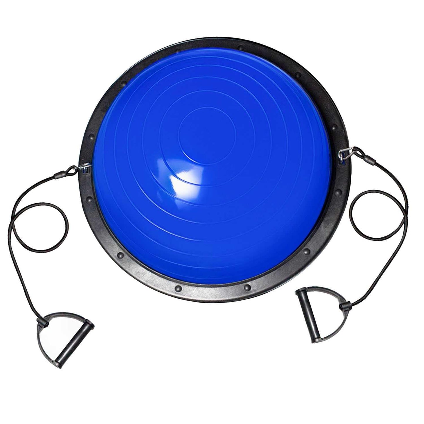 OcioDual Entrenador de Equilibrio, Media Bola Equilibrio Fitness Bos Balance Trainer Ball, Pliometria, Propiocepcion, Pelota Antideslizante con Inflador y Bandas de Resistencia, Azul