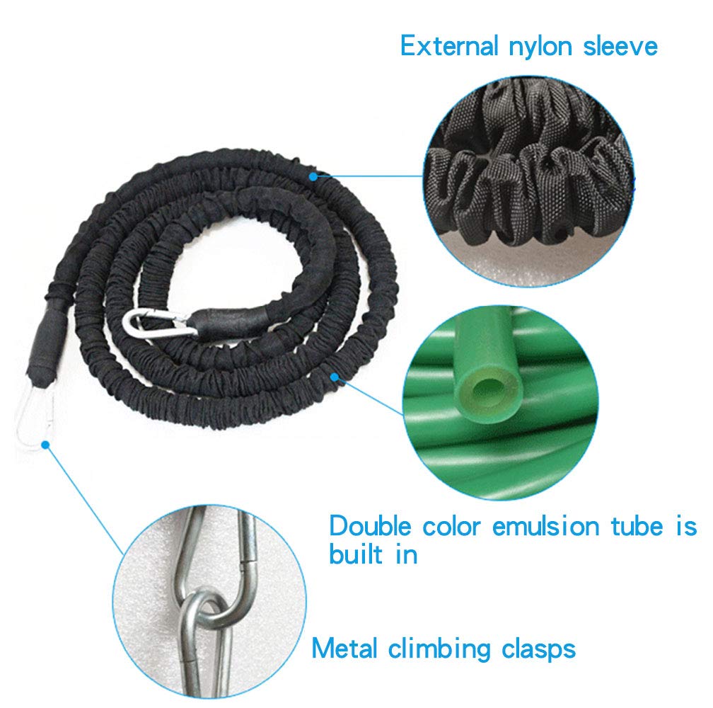 YNXing RCuerda de Entrenamiento de Resistencia Fuerza Explosiva Rebote Entrenamiento Físico Cuerda de Resistencia Que Mejora la Velocidad, La Resistencia y La Fuerza (Conjunto de 2 Metros)