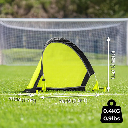 FORZA Flash Porterías de Fútbol Plegables (Par – Variedad de Tamaños) | Portería Plegable con Montaje Rápido | Portería de Fútbol Resistente para Partidos y Entrenamiento (Unidad - 75cm)