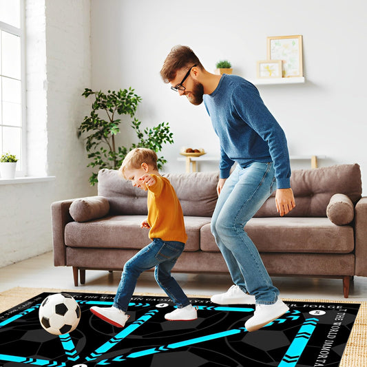 WTZWYFWJ Estera De Entrenamiento De Fútbol,60 X 90 Cm Tapete De Fútbol Verde,Tapete De Fútbol Antideslizante,Tapete De Fútbol Silencioso Para Regatear,Football Footstep Training Mat Para Niños