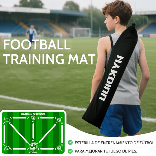 Alfombra Entrenamiento Futbol Con Kick Throw Trainer Didáctico 90x60cm Alfombra Futbol Entrenamiento Profesional – Tapete De Entrenamiento De Pasos, Manta De Campo De Esquinay Tapete De Fútbol