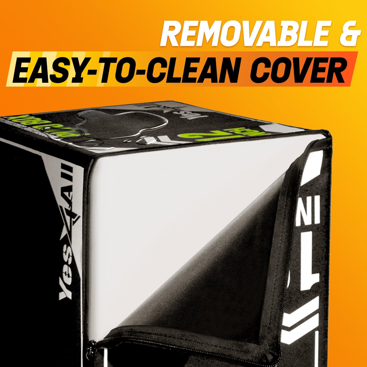 Yes4All UYSN - Caja pliométrica Suave con núcleo de Madera, 20 x 18 x 16 Pulgadas, Hecha de Espuma Suave, Crossfit, MMA, Entrenamiento pliométrico, Caja de Salto 3 en 1 con núcleo de Madera, versión