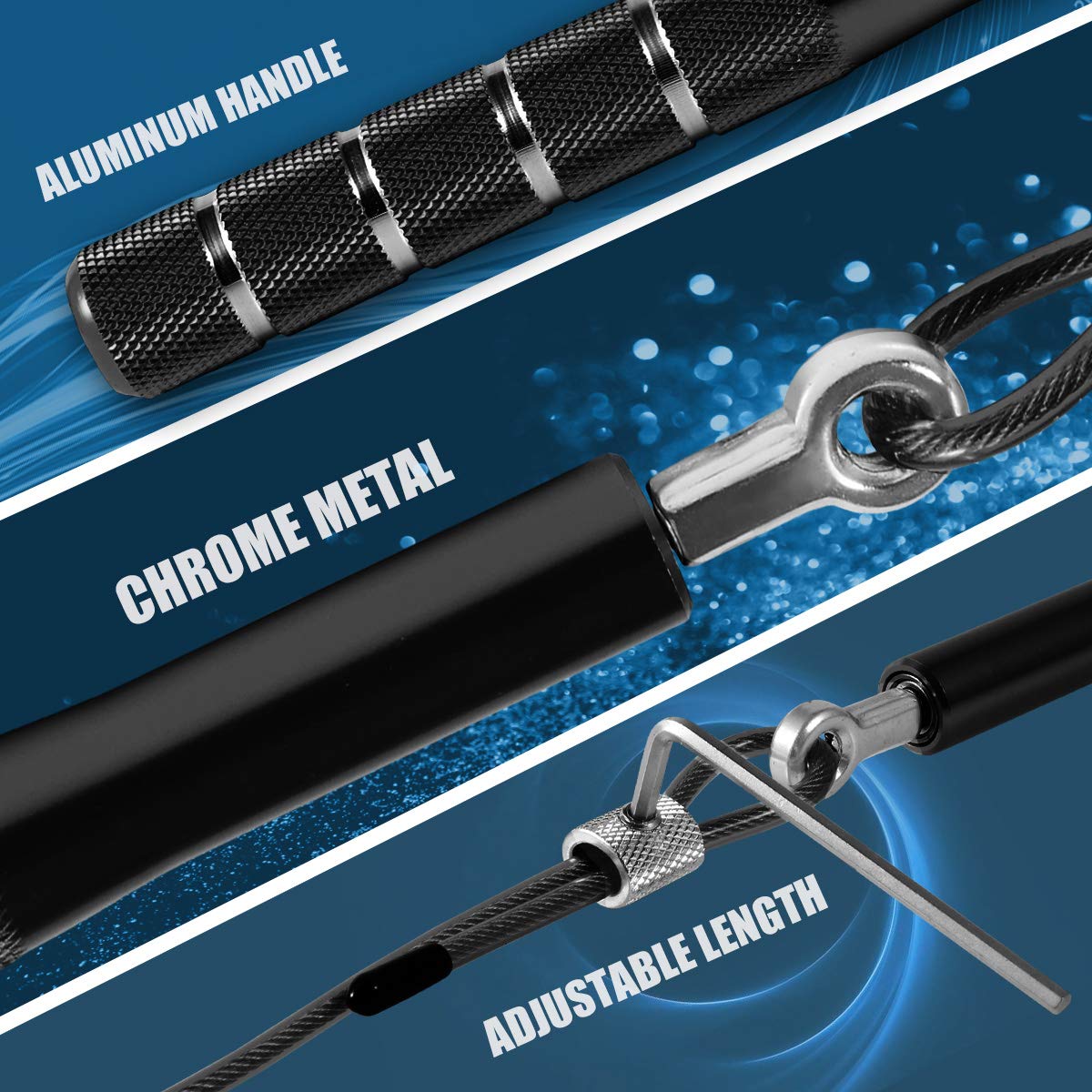 Cuerda de saltar,Wastou Speed Skipping Rope con mango antideslizante para el entrenamiento físico,cuerda de saltar ajustable para adultos con rodamientos de bolas,para hombres, mujeres, niños y niñas