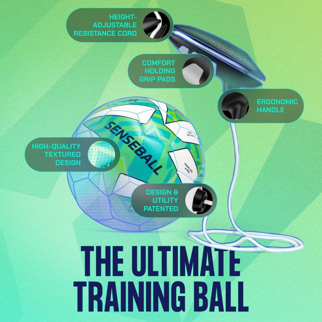 SenseBall Balón de Fútbol App Nivel Pro Talla 2 | Entrenamiento Diario para Jugadores Avanzados | Mejora Habilidad y Control con Programa de Entrenador Profesional y 50+ Vídeos de Ejercicios