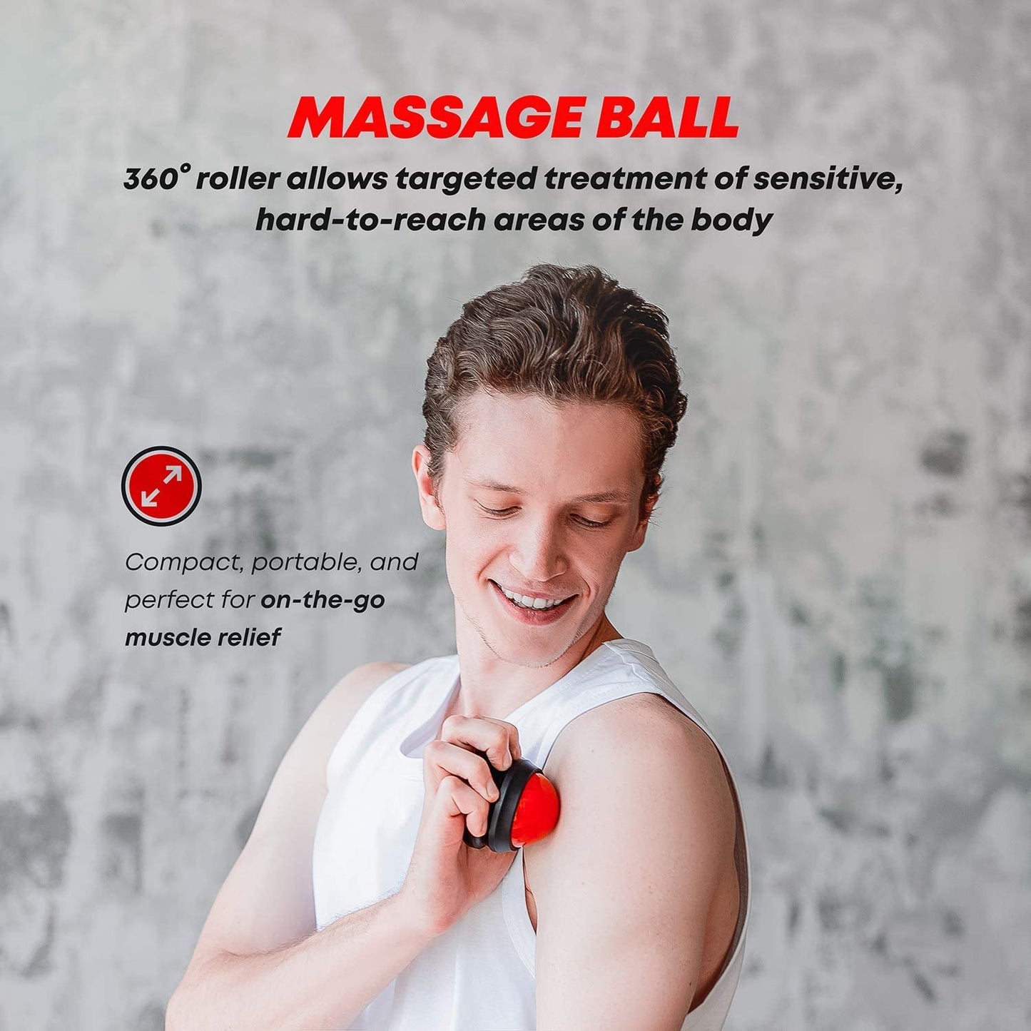 ELVIRE SPORT Rodillo de Masaje Muscular | Espuma Suave, Bola de Masaje para Pies | Alivia el Dolor de Espalda, Piernas y Fascitis Plantar | Yoga, Pilates