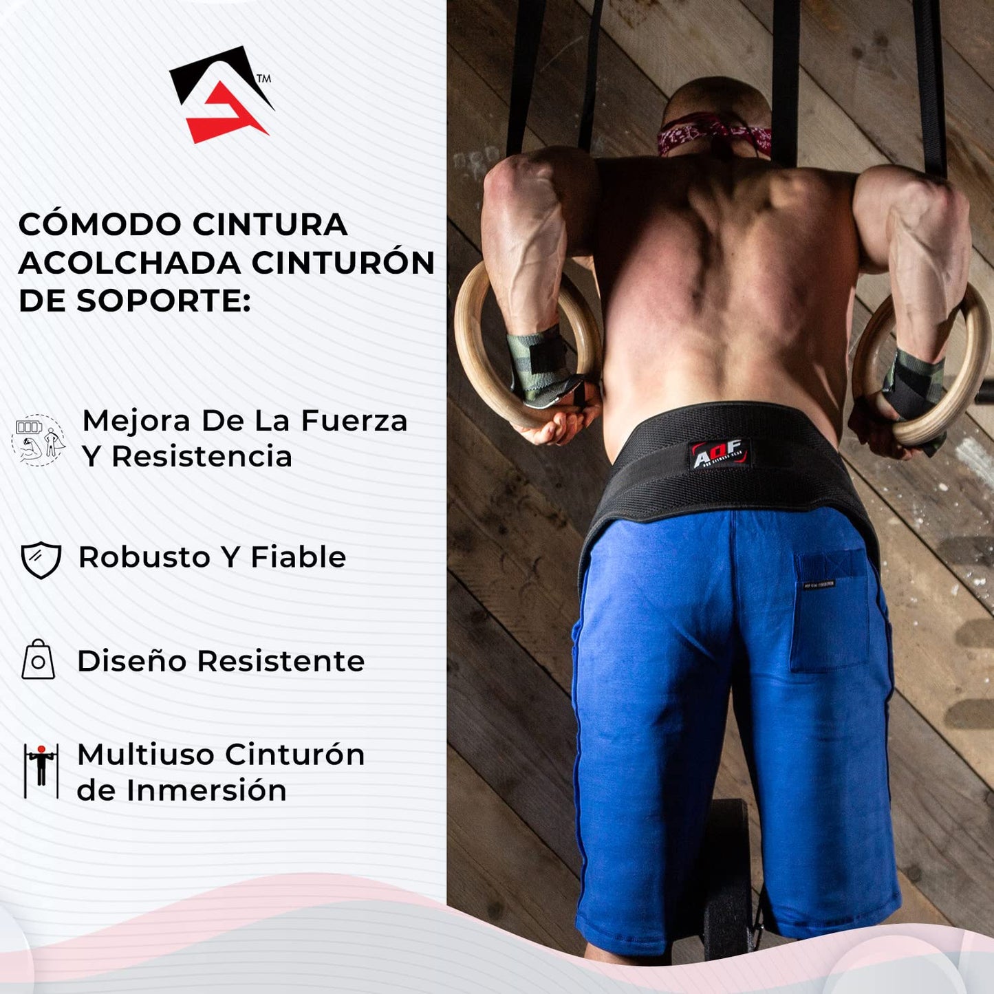 AQF Cinturon Lastre Gym, Neopreno Dominadas Cinturon Con Cadena, Faja Lumbar Mujer Hombre Para Barra Dominadas, Musculación Levantamiento De Pesas Fitness En Casa Cinturon Gimnasio (Negro)