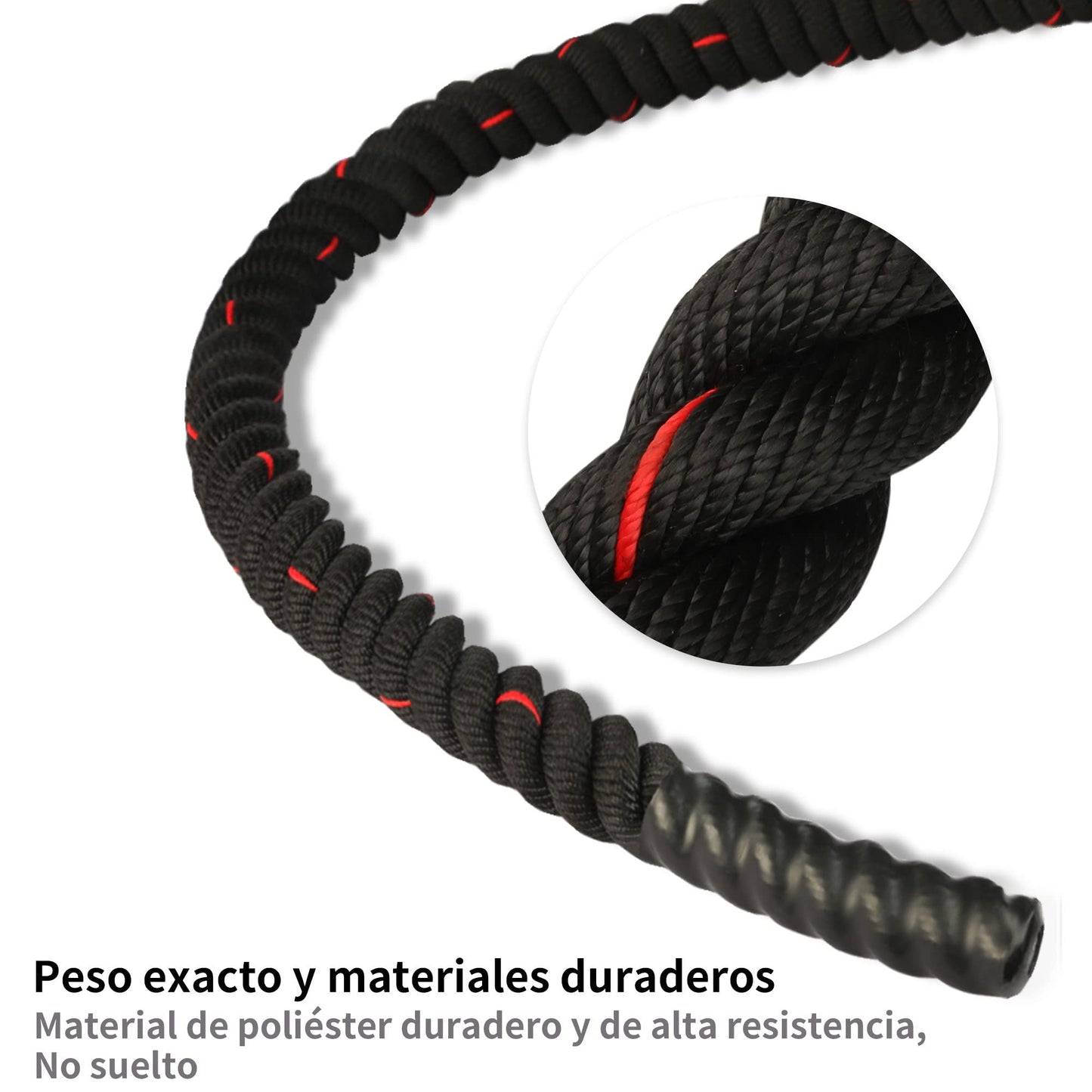 PROIRON Cuerdas de Batalla 9M/12M, Cuerda de Batalla para Gimnasio de Entrenamiento físico, Cuerdas de Ejercicio Pesado de 38mm, Cuerda de ondulación para Entrenamiento de Fuerza