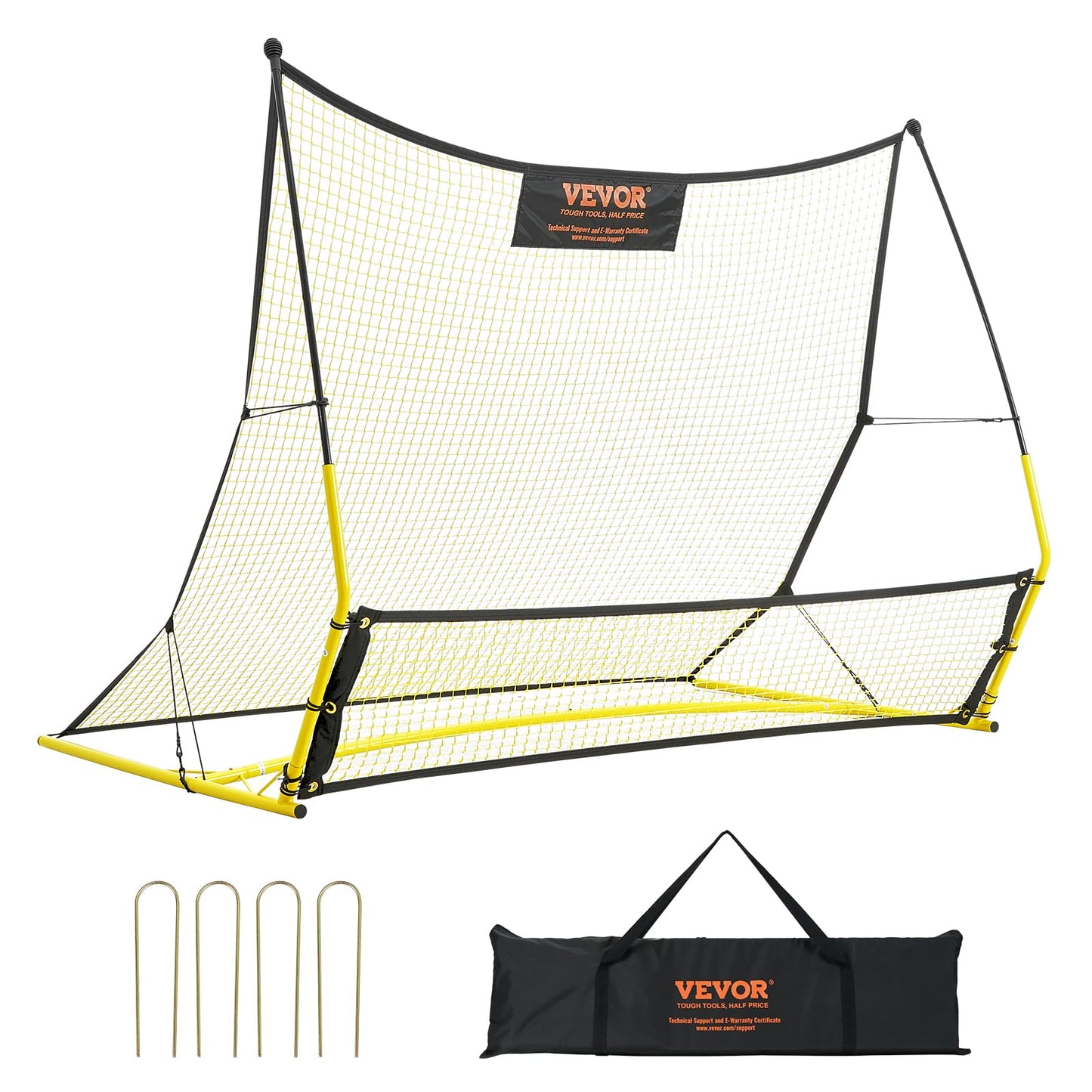 VEVOR Portería de Fútbol Red reboteadora de Fútbol Equipo Deportivo para Entrenamiento en Solitario, Entrenamiento en Equipo, para Niños, Adolescentes y Todas Las Edades (183 x 130 cm)