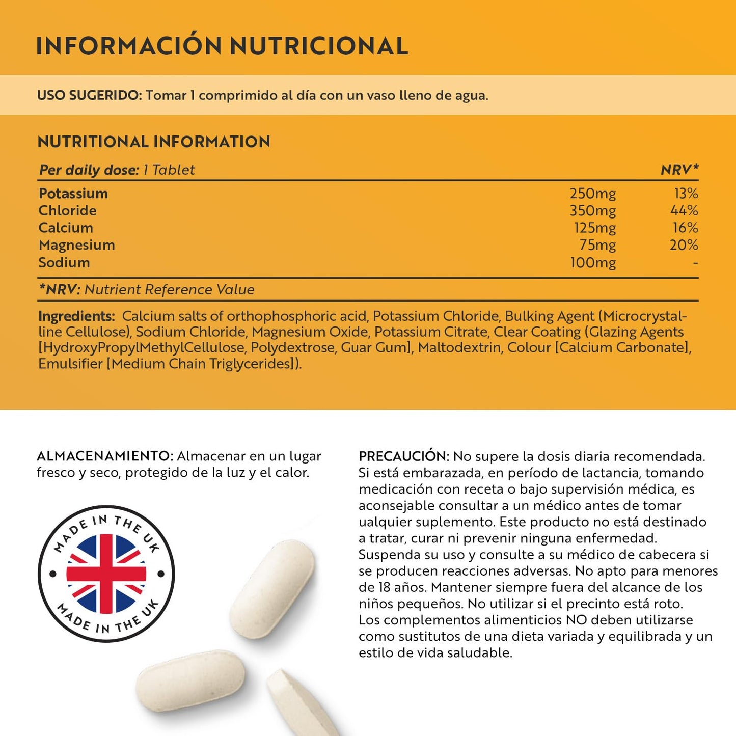Electrolitos Complejo 900mg, 400 Comprimidos para 13 Meses mit Calcio Magnesio Potasio Calcio Cloruro y Sodio - Electrolitos sin Azucar y Electrolitos Hidratacion - Electrolytes de Nutravita