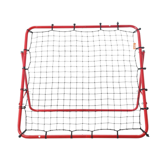 VEVOR Portería de Fútbol 1 x 1 m Red Reboteadora de Fútbol Portátil Ángulo Ajustable Tubo de Hierro Red de PE Instalación Fácil Equipo Deportivo para Niños, Adolescentes y Todas Las Edades
