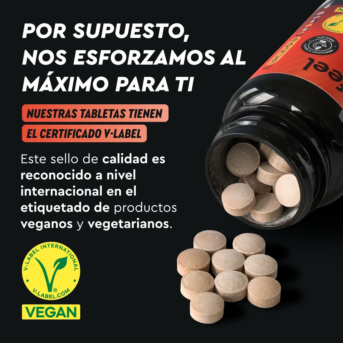 L-Teanina + Cafeína en Altas Dosis - 150 Tabletas con 200mg de Cafeína y 200mg de L Teanina de extracto de Té Verde por dosis diaria - 100% vegano y probado en laboratorio