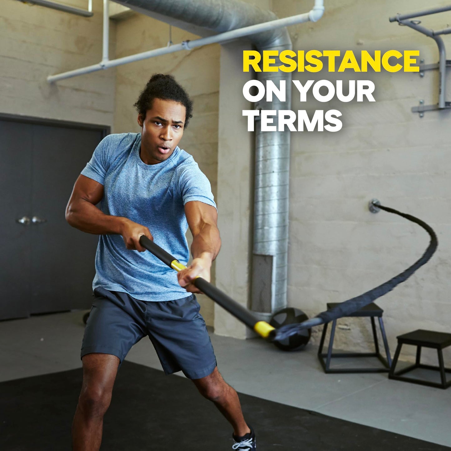 Entrenamiento TRX - SOGA de Resistencia Media para Sistema de Entrenamiento Rip, Resistencia estándar de Nivel Principiante en el Entrenamiento Rip TRX