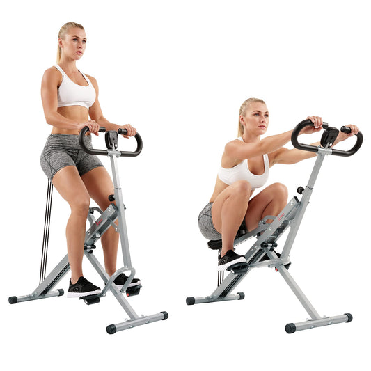 Sunny Health & Fitness Row-N-Ride Entrenador de Asistencia en Sentadillas para Entrenamiento de glúteos y piernas con Resistencia Ajustable - NO. 077S
