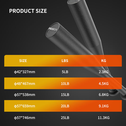 PROIRON Mace Bell de Acero, Mace Bell para Entrenamiento de Fuerza, Entrenamiento de Hombros, empuñaduras y antebrazos, paramusculación Hombros Brazos y Manos, Ejercicios pendulares, Swing 5LB/2.26KG