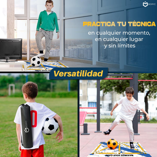 Alfombrilla de entrenamiento de fútbol (BLANCO, 60x90)