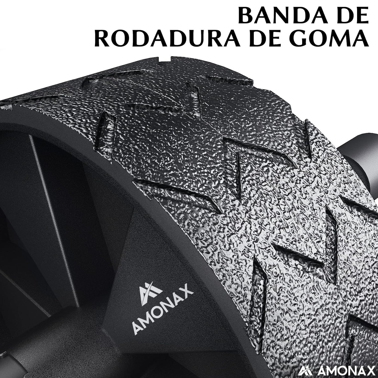 Amonax - Rodillo de rueda para abdominales con alfombrilla grande para ejercitar abdominales, doble rueda con modos de entrenamiento de fuerza dual en el gimnasio en casa (Negro)