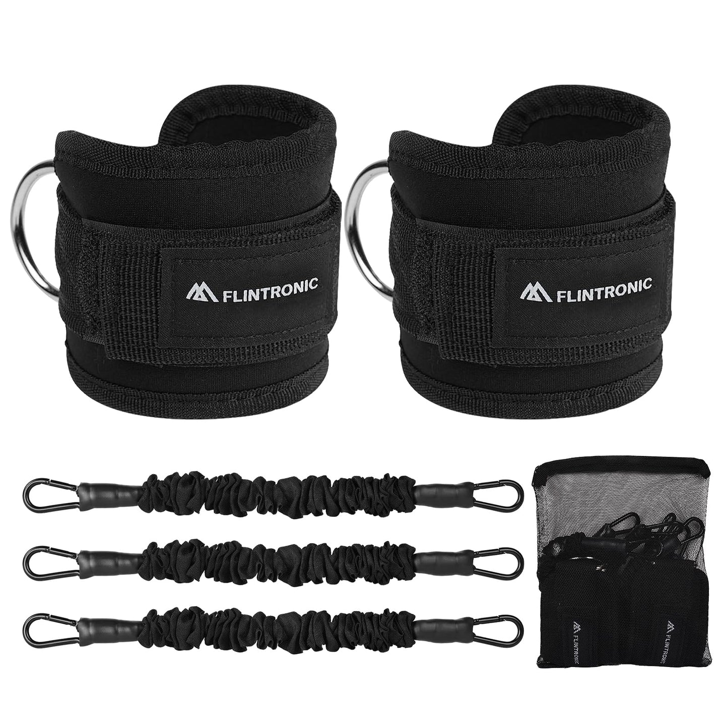 flintronic Bandas de Resistencia de Tobillo, Banda de Resistencia de Tobillo, Tobillera para Polea para Piernas para Tonificar Músculos, Entrenar Piernas y Glúteos para Hombres y Mujeres
