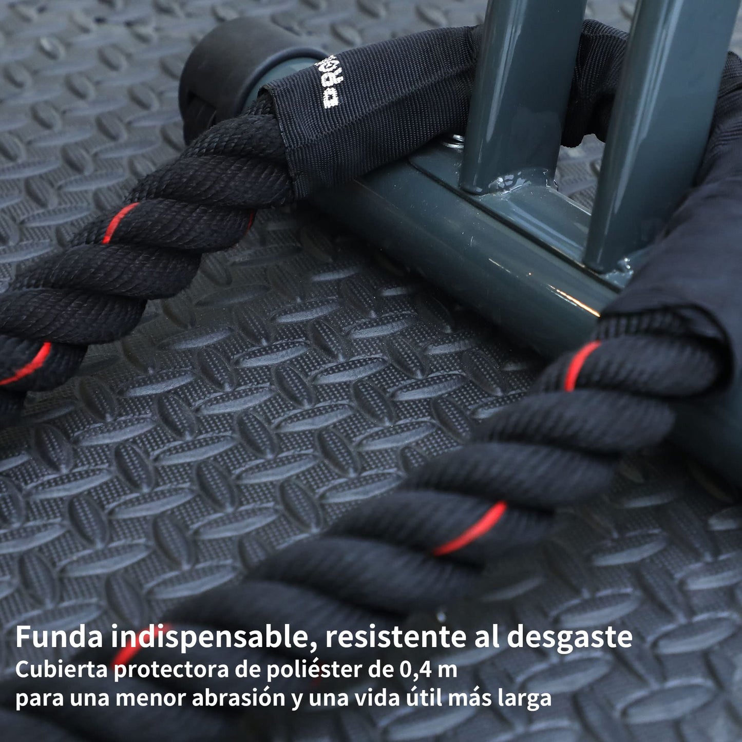 PROIRON Cuerdas de Batalla 9M/12M, Cuerda de Batalla para Gimnasio de Entrenamiento físico, Cuerdas de Ejercicio Pesado de 38mm, Cuerda de ondulación para Entrenamiento de Fuerza