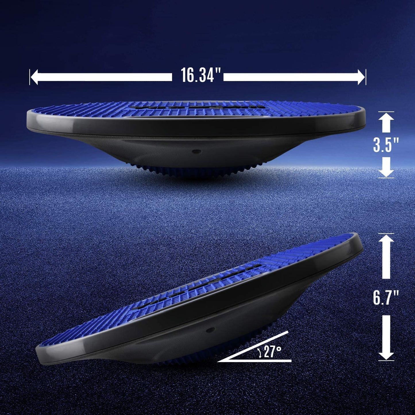 Yes4All Premium Wobble Balance Board/Core Balance Board -Tablero de Equilibrio Redondo de 16.34 Pulgadas para Escritorio de pie, Entrenamiento básico, Entrenamiento de Gimnasio en casa (Azul Cobalto)