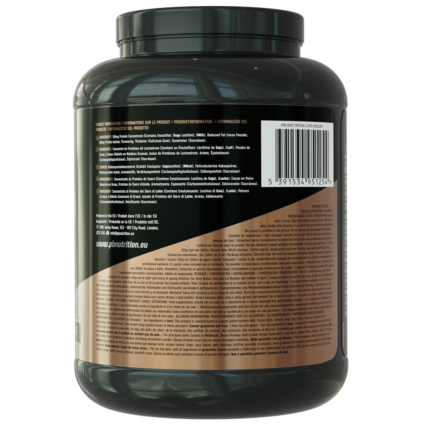 Premium Body Nutrition - Proteína de suero de leche en polvo, 2.27 kg (Paquete de 1), sabor Chocolate, sabor optimizado