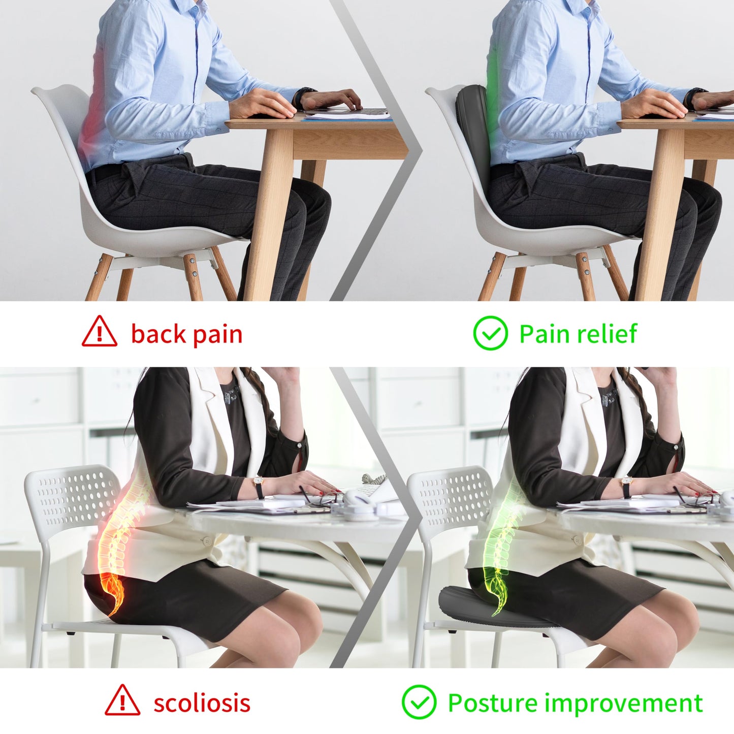 PROIRON Cojín de Equilibrio y Yoga Antideslizante de 33cm con Bombín de Aire, Propioceptivo e Hinchable, Soporte Lumbar, Core Balance Disc Trainer para Fitness, Pilates (Negro)