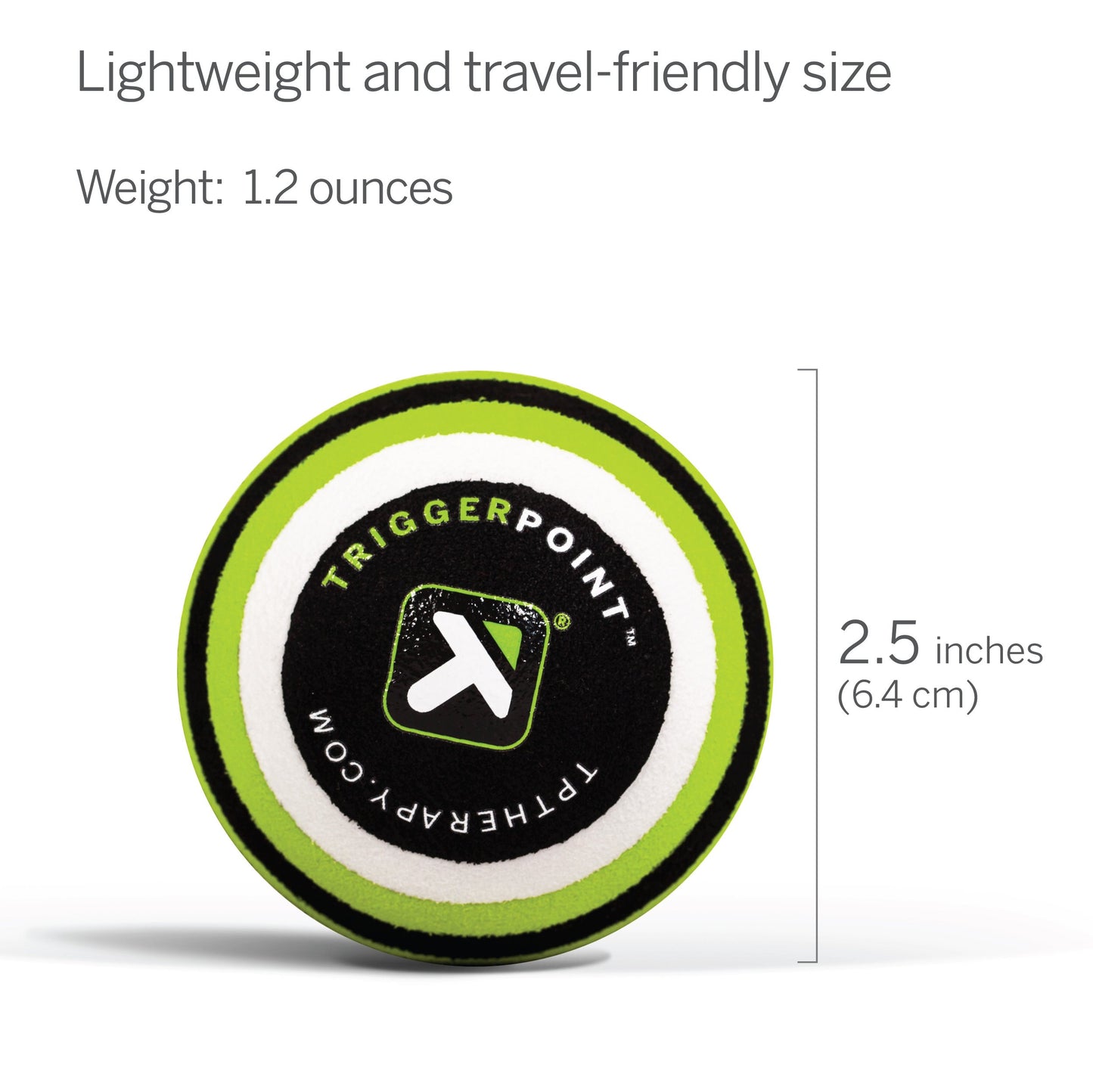 TRIGGERPOINT MB1 Bola de Espuma, 6.6 cm – Compresión de Tejido Profundo, Alivia tensión y rigidez en áreas difíciles, Mejora Movilidad Muscular