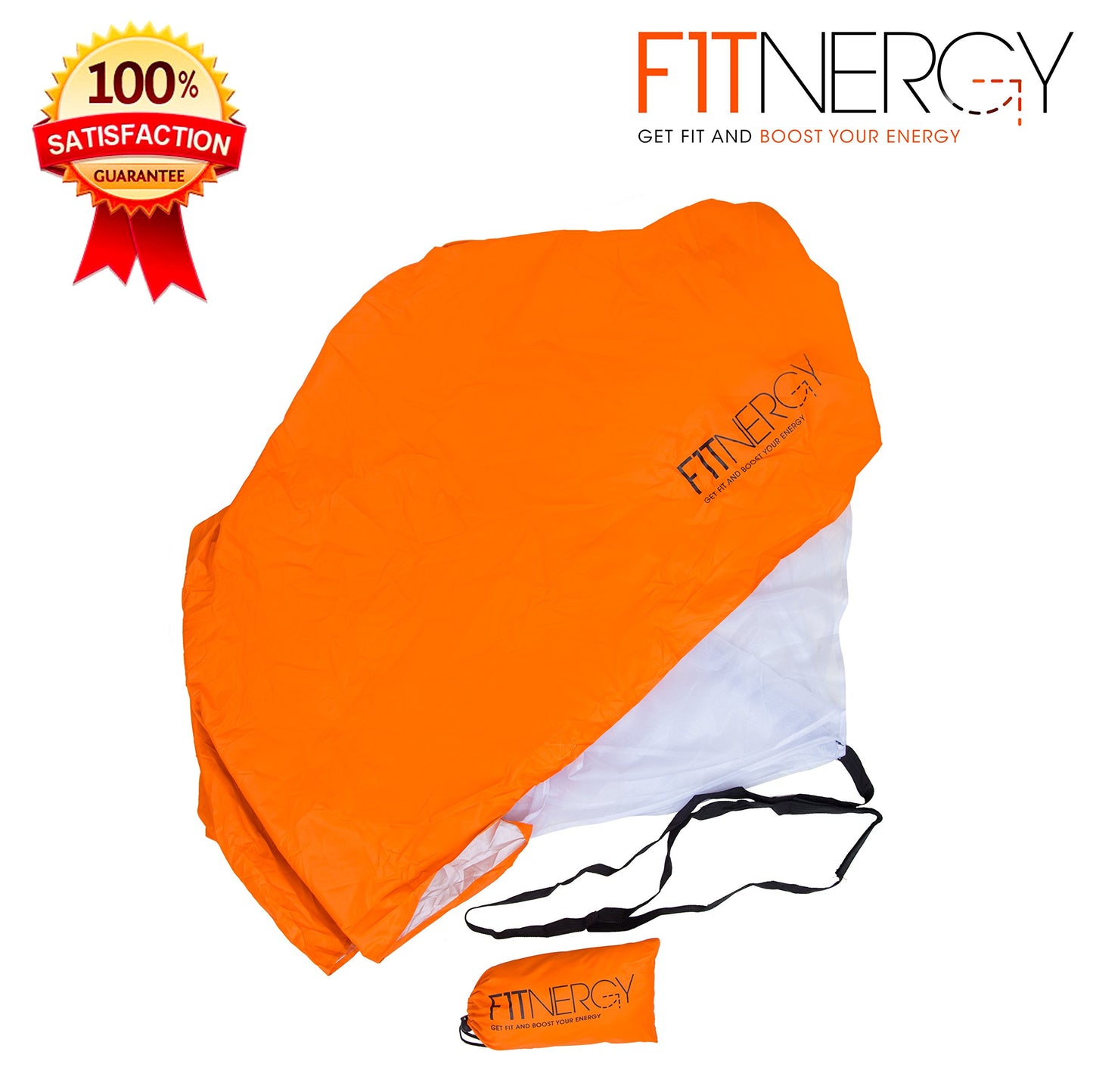 F1TNERGY Running de Paracaidas Entrenamiento para Mejorar Velocidad, Agilidad y Resistencia - Equipamiento para Entrenadores y Jugadores de 56 Pulgadas, Ideal para Ejercicios y Entrenamiento Futbol