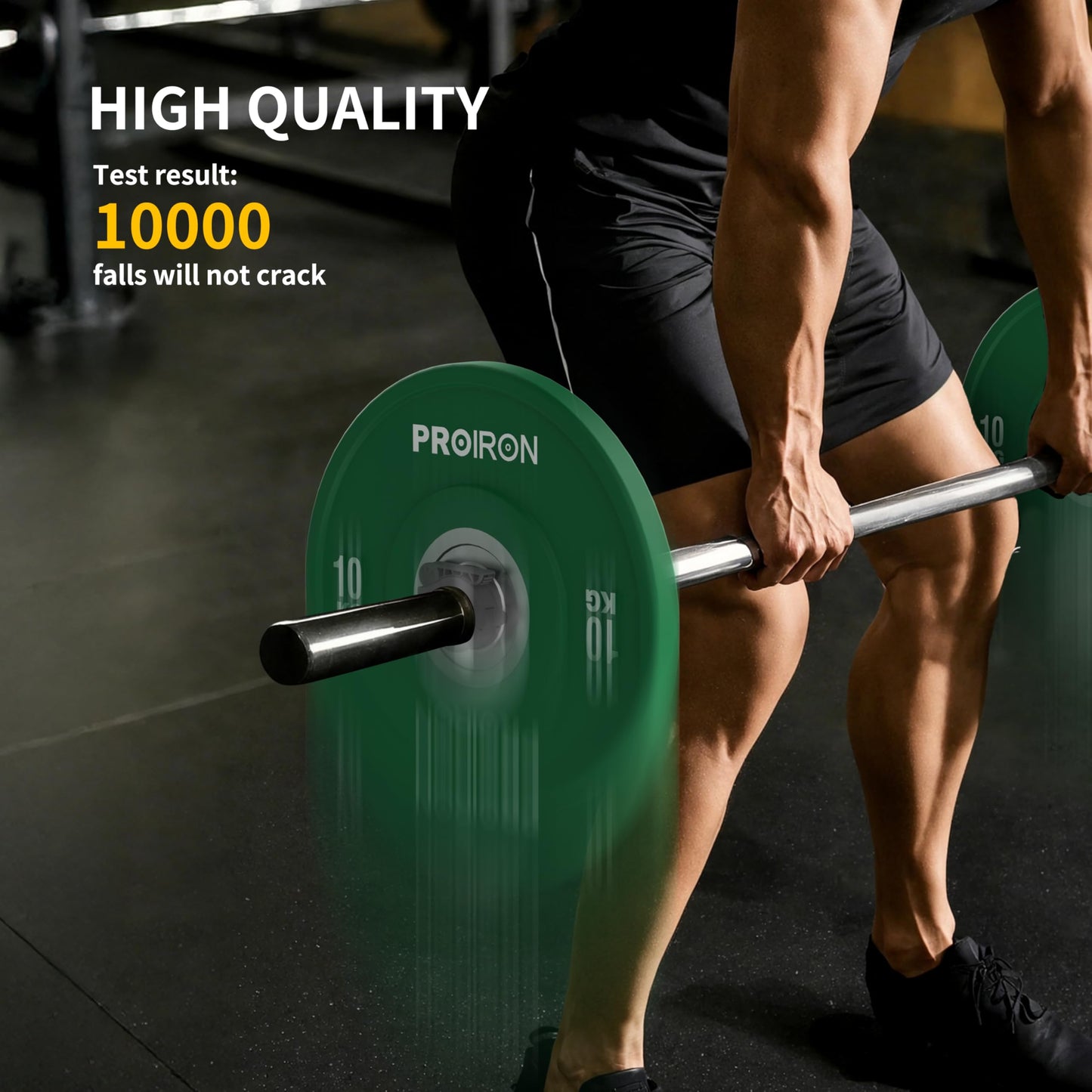 PROIRON Discos de Pesas de Goma, 50mm de Diámetro, Olímpico Discos de 5-25KG, Material de Caucho Endurecido, Resistente a los golpes, Abertura de 51 mm con Anillo Interior de Acero, 10kg*2