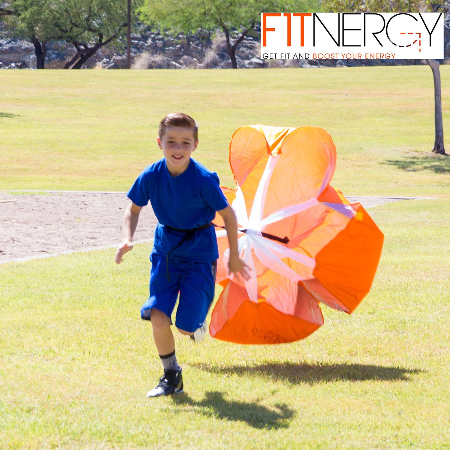 F1TNERGY Running de Paracaidas Entrenamiento para Mejorar Velocidad, Agilidad y Resistencia - Equipamiento para Entrenadores y Jugadores de 56 Pulgadas, Ideal para Ejercicios y Entrenamiento Futbol