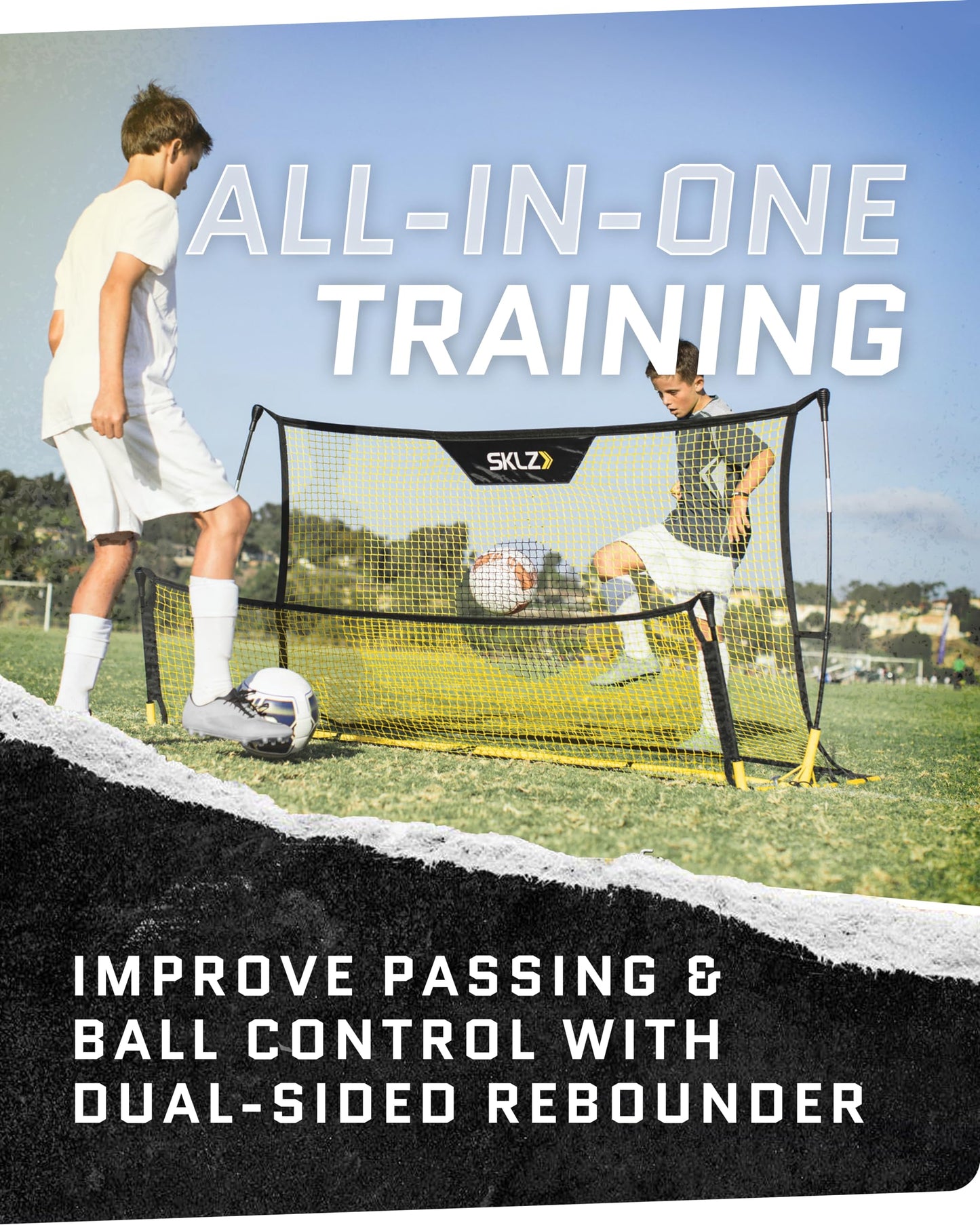 Sklz Quickster Soccer Trainer Entrenador de Fútbol, Unisex-Adult, Negro, Talla Única