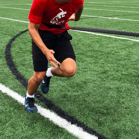 Kbands Training Cordón elástico reactivo de velocidad cinturón ajustable correa de anclaje cable de resistencia doble acelerador de velocidad excesiva FX vertical (tamaño de cintura 3239 pulgadas)