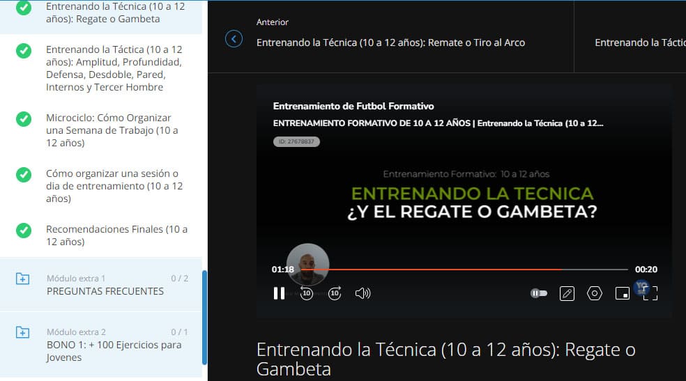 Entrenador de Futbol Formativo