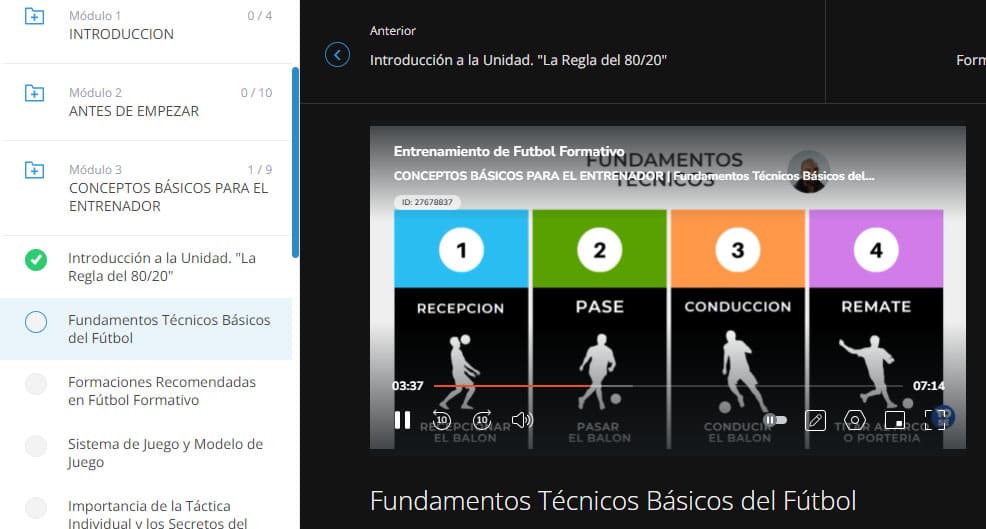 Entrenador de Futbol Formativo