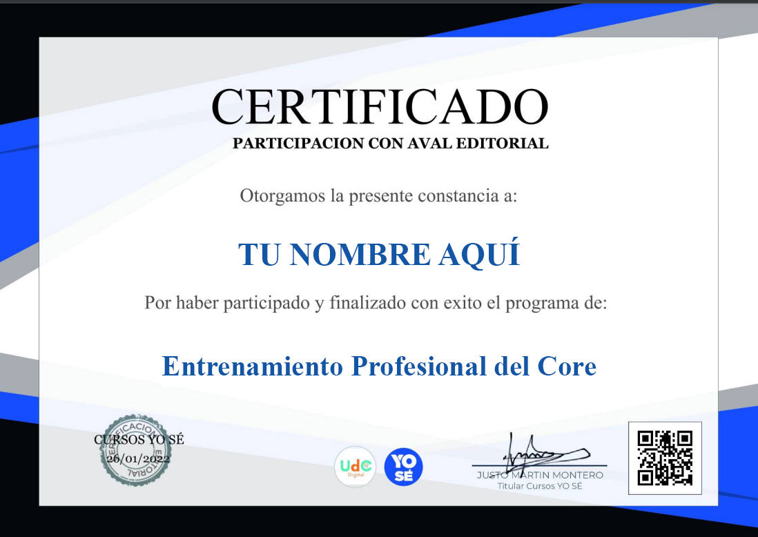 Entrenamiento Profesional del Core