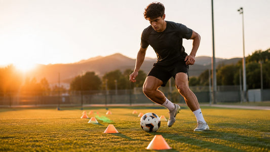 Futbolista realizando un entrenamiento individual antes de comenzar la pretemporada