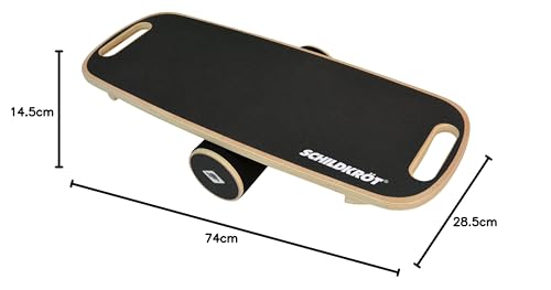 Schildkröt Tabla de Equilibrio de Madera Auténtica | Superficie Antideslizante | Mejora Coordinación y Postura | Incluye Instrucciones