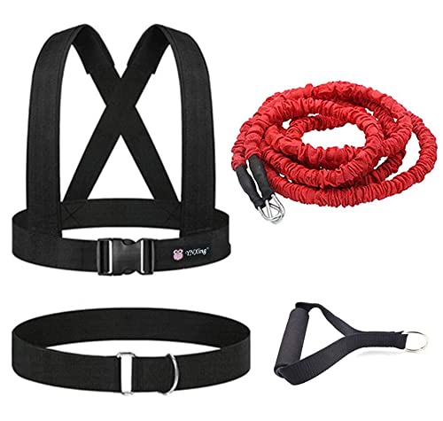 YNXing RCuerda de Entrenamiento de Resistencia Fuerza Explosiva Rebote Entrenamiento Físico Cuerda de Resistencia Que Mejora la Velocidad, La Resistencia y La Fuerza (Conjunto de 2 Metros)