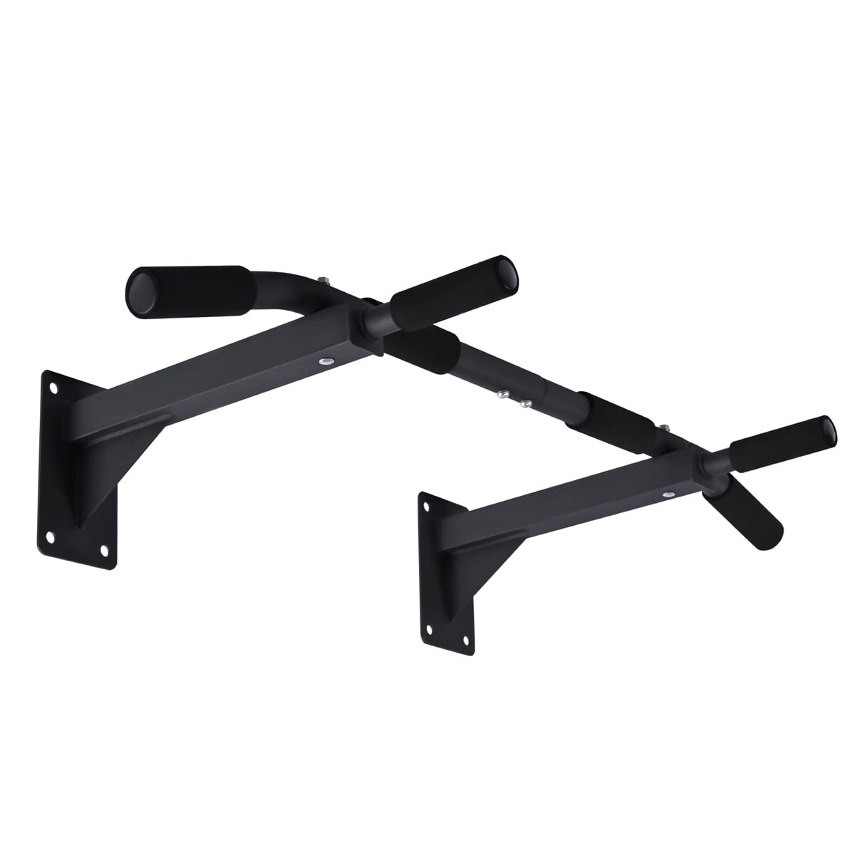 T-LoVendo Barra de Dominadas para Pared. Crossfit. Pull-up bar. Con Tornillos incluidos. Soporta hasta 140kg. Gimnasio en Casa. Ejercicios para biceps, espalda, dorsales, hombros. Negra. Calidad.
