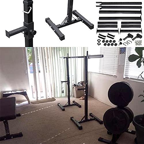 Yaheetech Soporte para Pesas Sentadillas Soporte Barra Pesas Barra Pesas Musculacion Estante Barra Levantamiento Gimnasio Ajustable MAX 250 KG