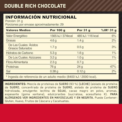 Proteína Optimum Nutrition Gold Standard Whey Chocolate