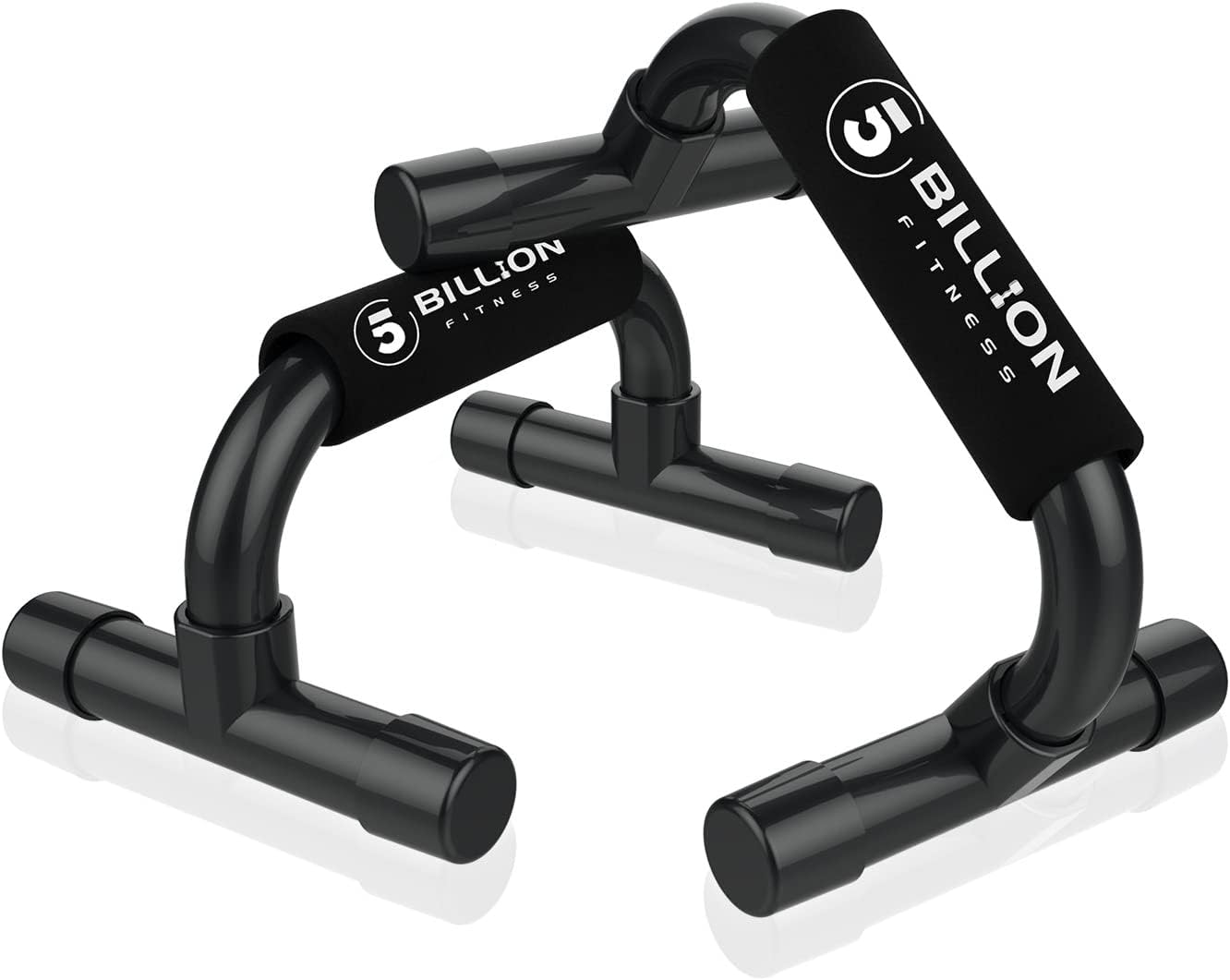 5BILLION Soporte para Flexiones Push Up Bars Stand - Gimnasio en casa Ejercicio Rutina de ejercicio Formación - Bueno para Tu Entrenamiento Muscular - Mango de espuma (Negro)